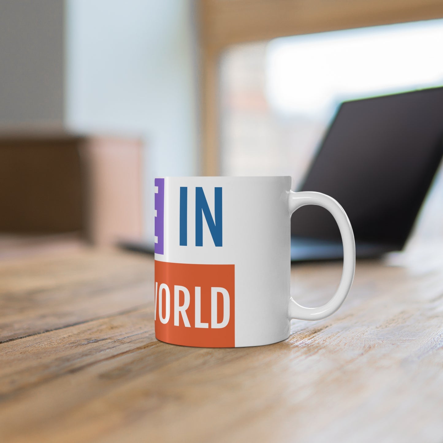 Inspirational Ceramic Coffee Mug - "Made in the World" - Vibrant Ceramic Coffee Cups – Microwave & Dishwasher Safe Mugs with ORCA Coating (11oz & 15oz)