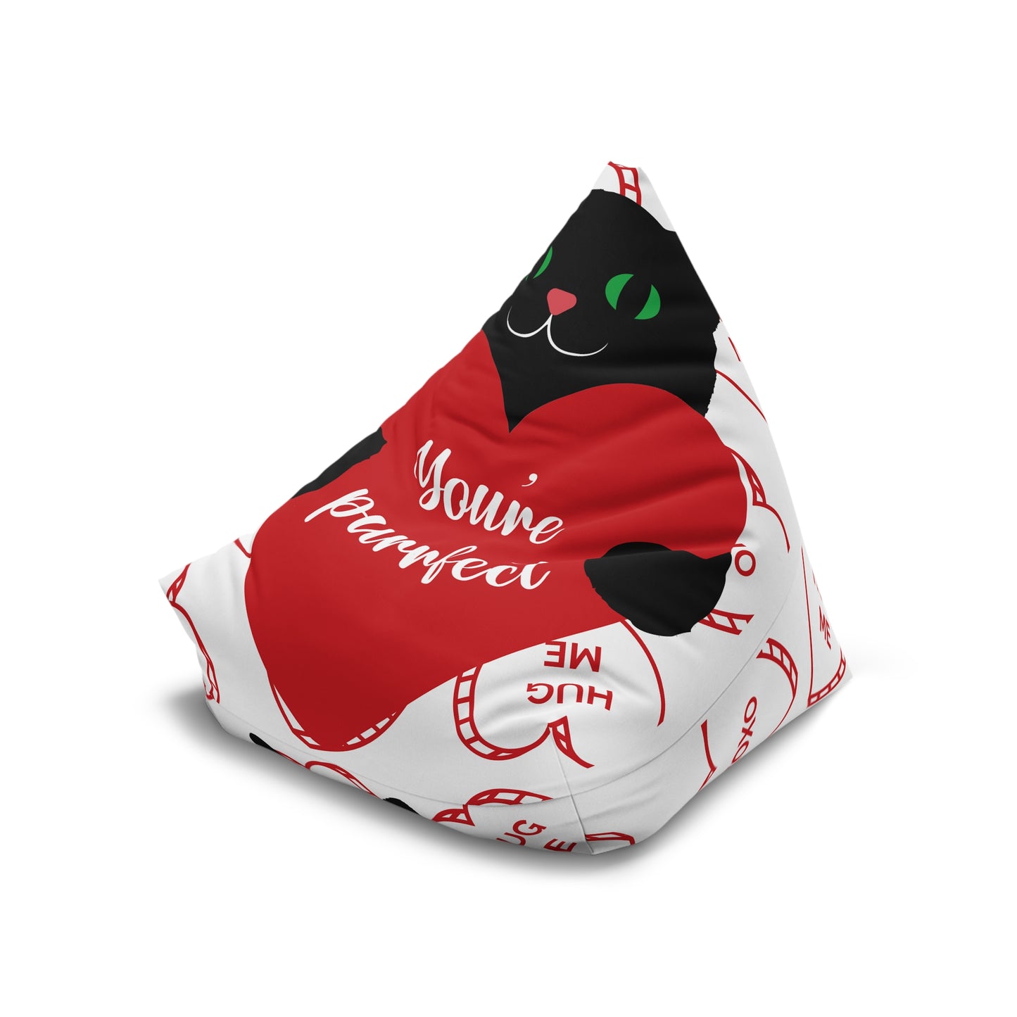 Cozy Cat-Themed Bean Bag Chair Cover - Perfect for Relaxation & Hugs - Cozy Bean Bag Chair Cover – Durable All-Over Print Seating for Kids & Adults