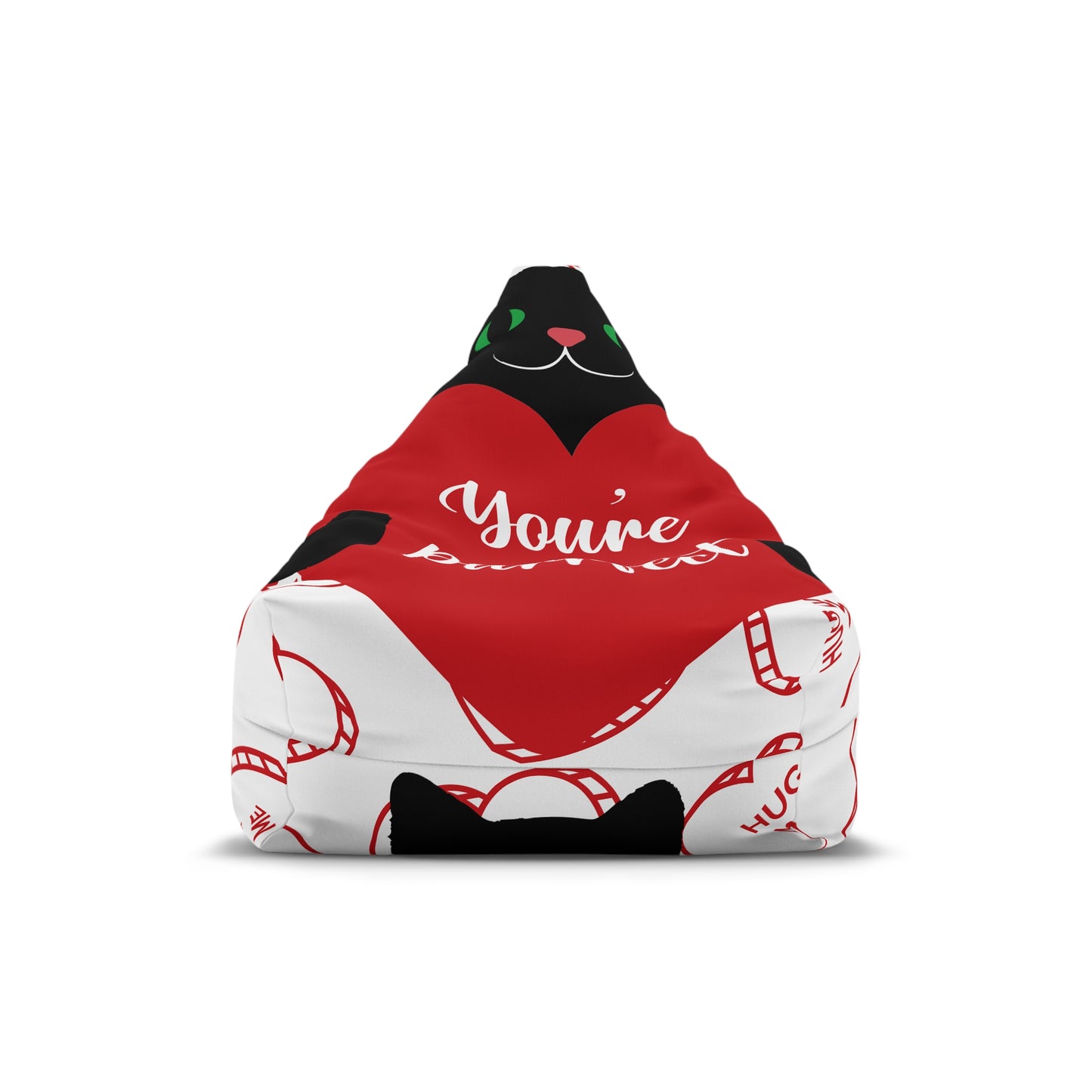 Cozy Cat-Themed Bean Bag Chair Cover - Perfect for Relaxation & Hugs - Cozy Bean Bag Chair Cover – Durable All-Over Print Seating for Kids & Adults