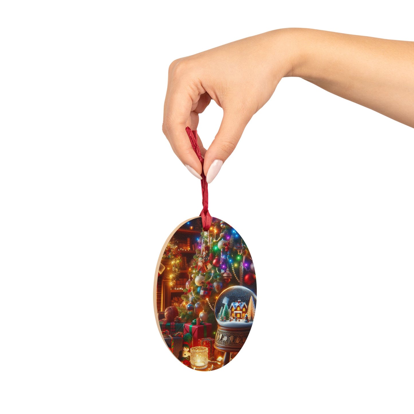 Festive Wooden Ornaments - Christmas Bell Decor for Holiday Cheer