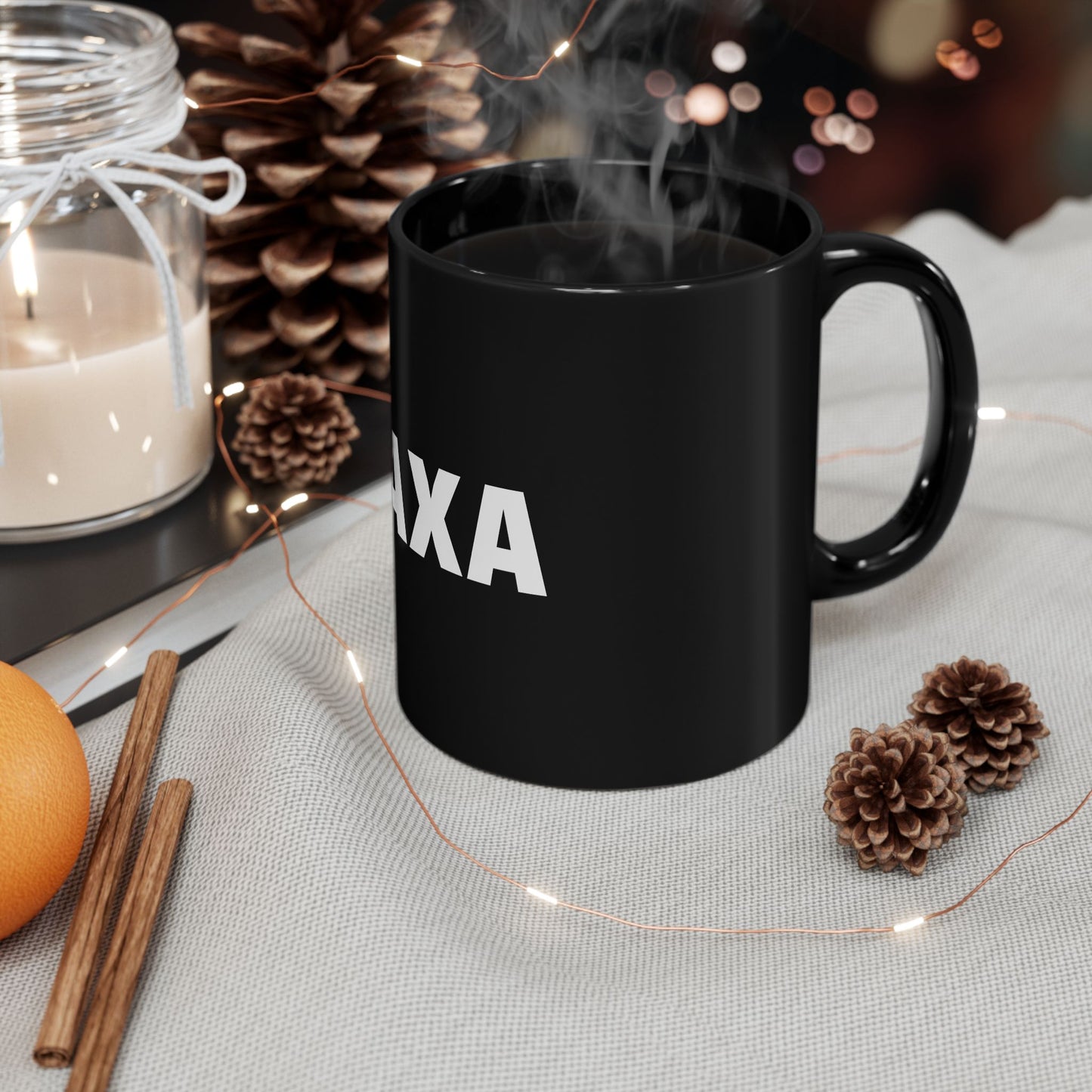 Personalized PAXA Black Mug - Bold 11oz/15oz Coffee Cup for Coffee Lovers