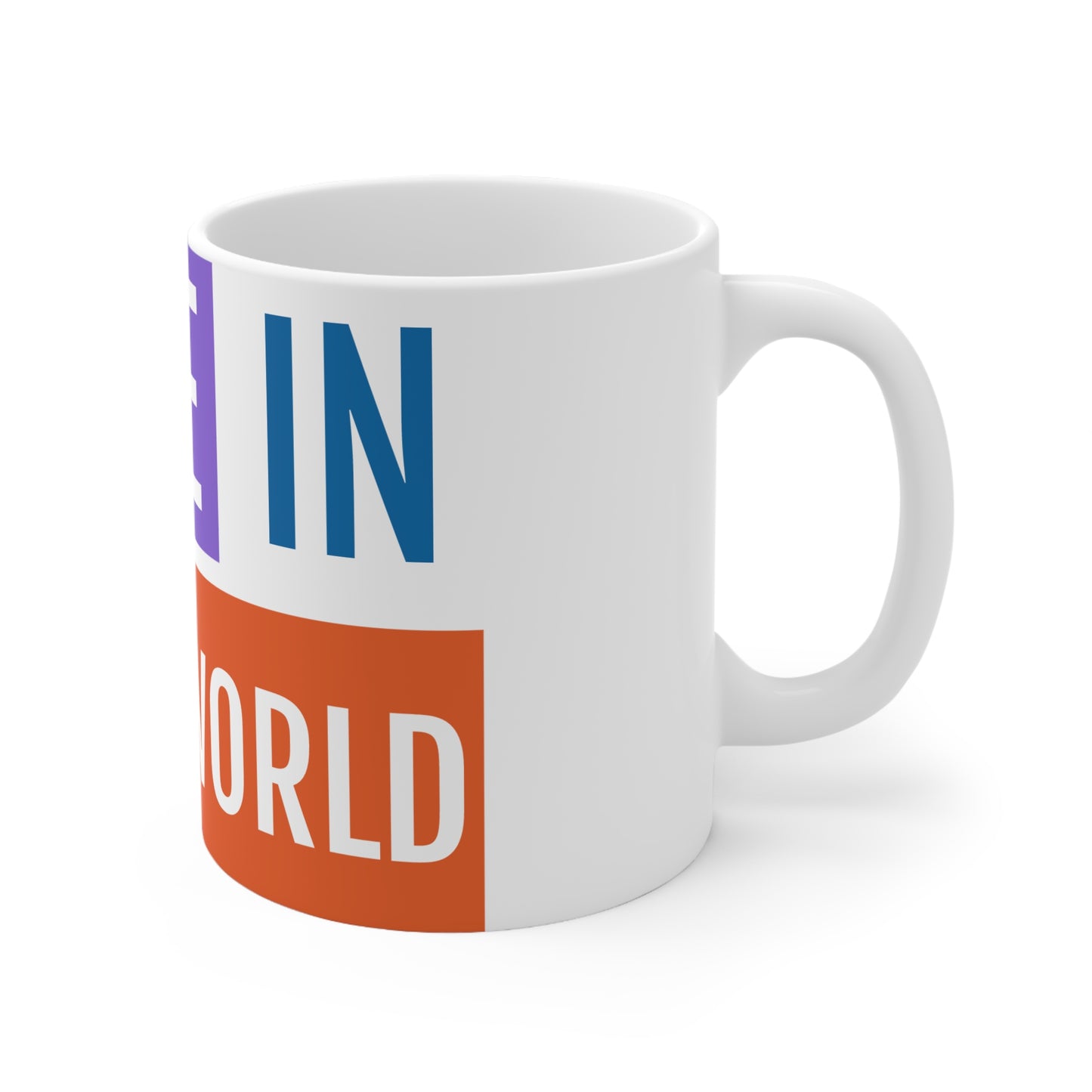 Inspirational Ceramic Coffee Mug - "Made in the World" - Vibrant Ceramic Coffee Cups – Microwave & Dishwasher Safe Mugs with ORCA Coating (11oz & 15oz)