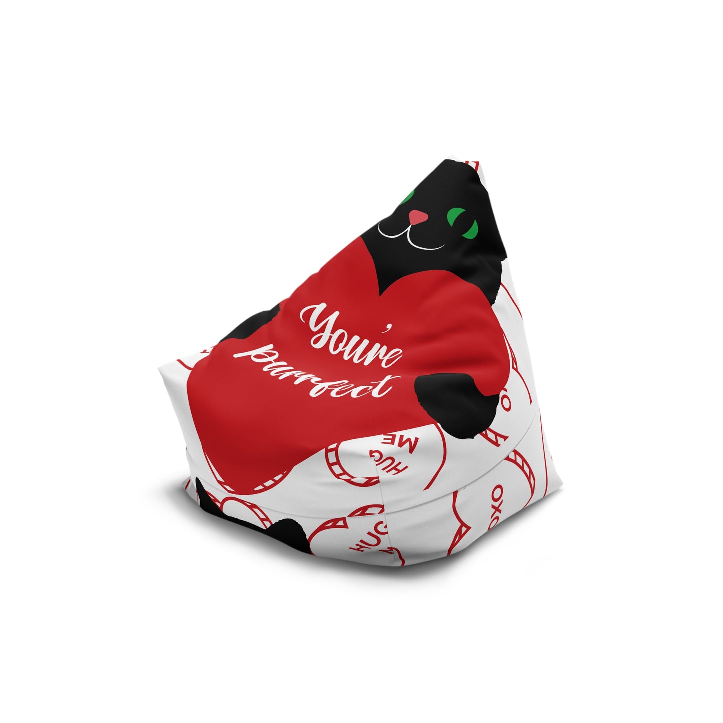 Cozy Cat-Themed Bean Bag Chair Cover - Perfect for Relaxation & Hugs - Cozy Bean Bag Chair Cover – Durable All-Over Print Seating for Kids & Adults