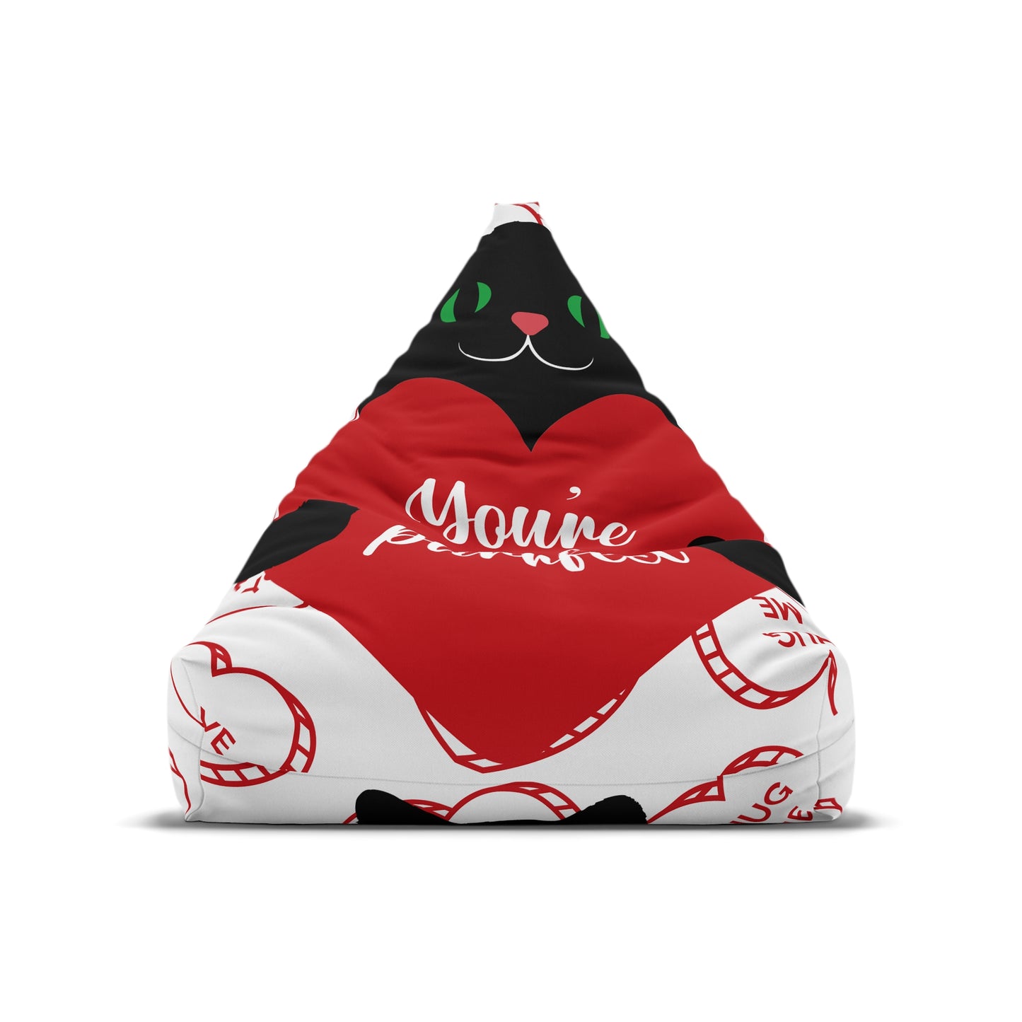 Cozy Cat-Themed Bean Bag Chair Cover - Perfect for Relaxation & Hugs - Cozy Bean Bag Chair Cover – Durable All-Over Print Seating for Kids & Adults