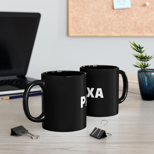 Personalized PAXA Black Mug - Bold 11oz/15oz Coffee Cup for Coffee Lovers