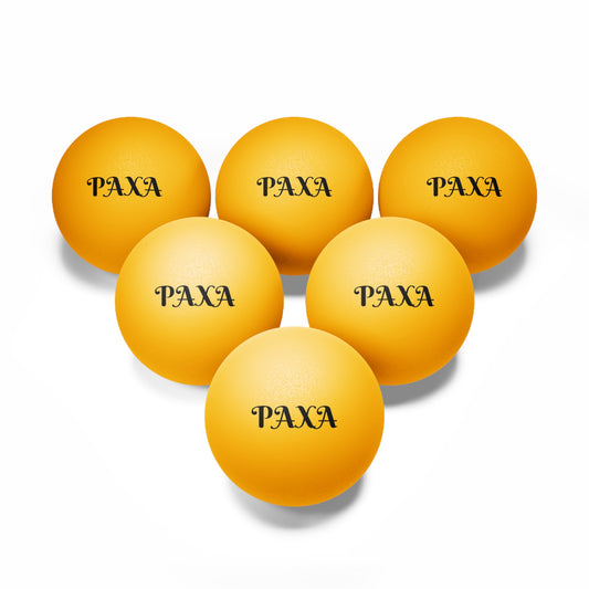 Personalized Ping Pong Balls - Set of 6, Perfect for Parties & Sports Events - Add Energy to Every Match – Custom Ping Pong Ball Set (White & Orange)