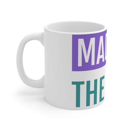 Inspirational Ceramic Coffee Mug - "Made in the World" - Vibrant Ceramic Coffee Cups – Microwave & Dishwasher Safe Mugs with ORCA Coating (11oz & 15oz)
