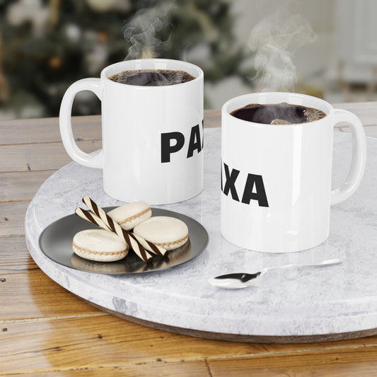 Stylish Ceramic Mug - "PAXA" Design for Coffee Lovers - Modern Ceramic Mugs – Vibrant Dishwasher & Microwave Safe Drinkware in 11oz, 15oz & 20oz Sizes