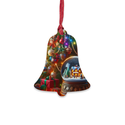 Festive Wooden Ornaments - Christmas Bell Decor for Holiday Cheer