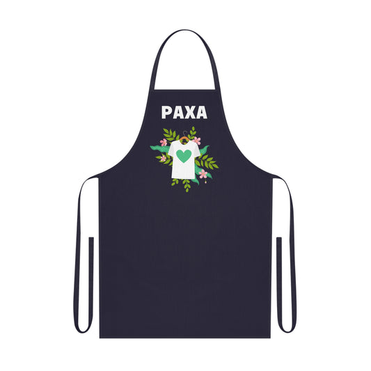 Stylish Cotton Kitchen Apron – 100% Durable Cotton with Tie-Back Fit & Vibrant Color Options - Personalized Cotton Apron with Floral Heart Design - Perfect for Cooking and Gardening