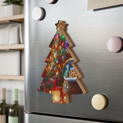 Festive Wooden Ornaments - Christmas Bell Decor for Holiday Cheer