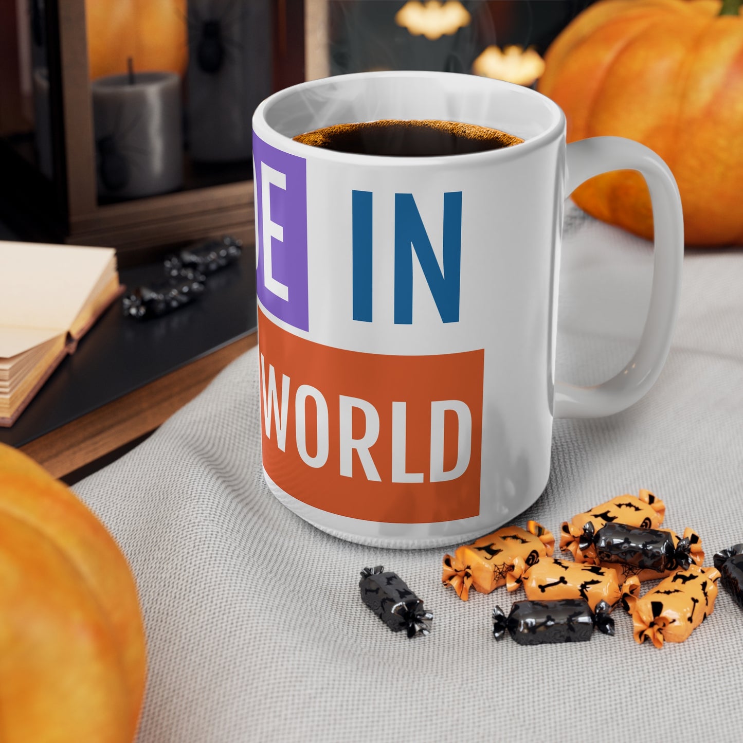Inspirational Ceramic Coffee Mug - "Made in the World" - Vibrant Ceramic Coffee Cups – Microwave & Dishwasher Safe Mugs with ORCA Coating (11oz & 15oz)